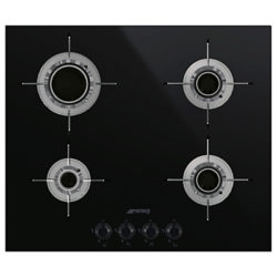 Smeg PVL664CN Dolce Stil Novo Gas Hob, Black